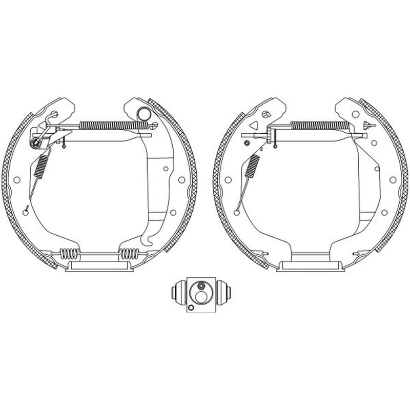 Mintex Brake Shoe Set Axle Kit MSP190