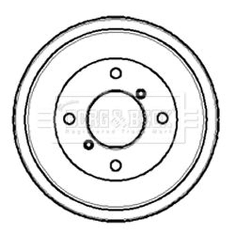 Borg & Beck Brake Drum Assembly Front BBR7027