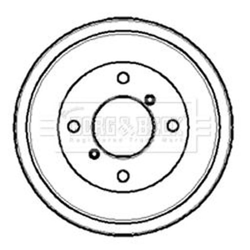 Borg & Beck Brake Drum Assembly Front BBR7027