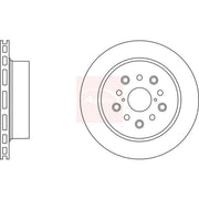 Apec 2 x Vented Rear Brake Discs DSK2807