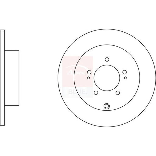 Apec 2 x Solid Rear Brake Discs SDK6293