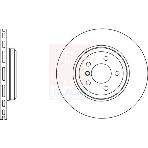 Apec 2 x Vented Rear Brake Discs DSK2607B