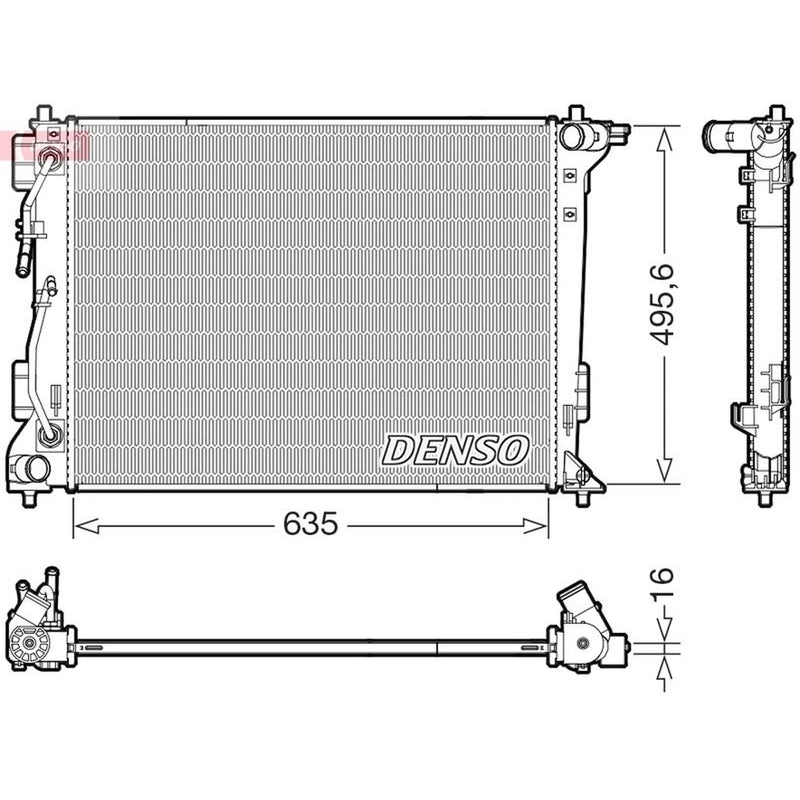 Denso Engine Radiator DRM41036