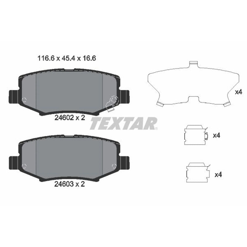 Textar Rear Brake Pad Set 2460201