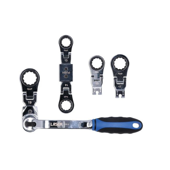 Laser Tools Multi Head Ratchet Ring Spanner Set - PL