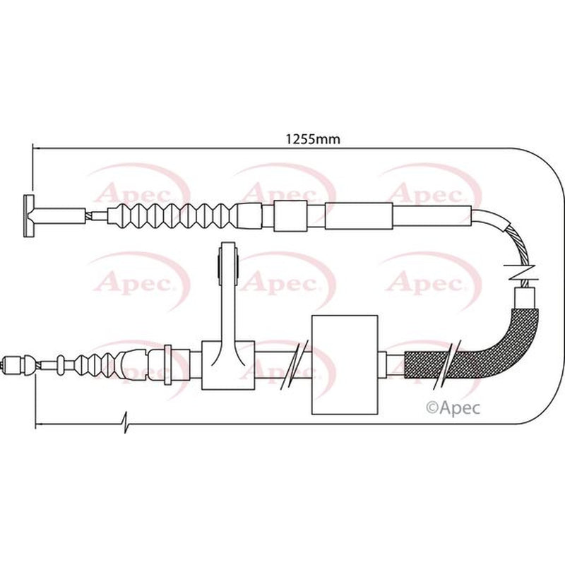 Apec Handbrake Cable Left Rear CAB1006