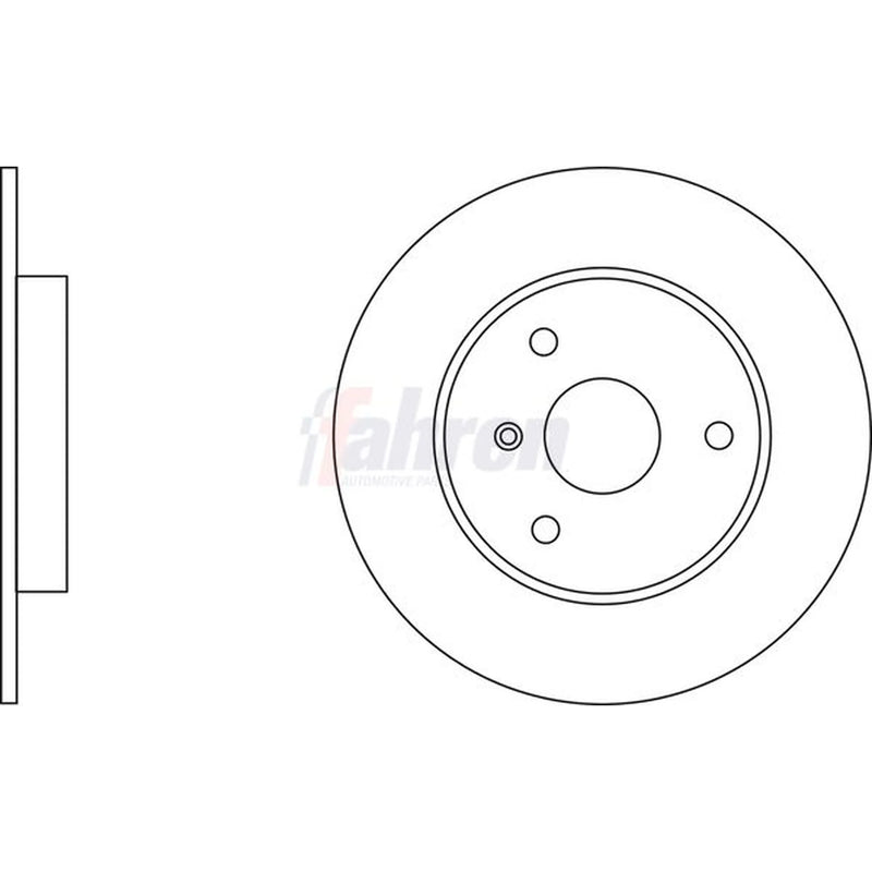 Fahren 2 x Solid Front Brake Discs FBD6261