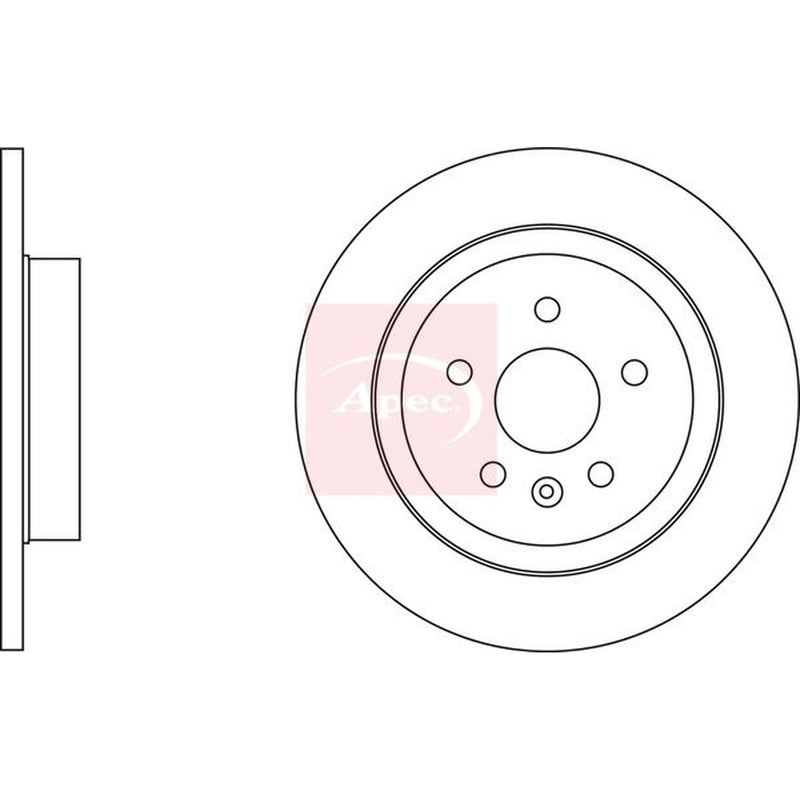 Apec 2 x Solid Rear Brake Discs DSK3193