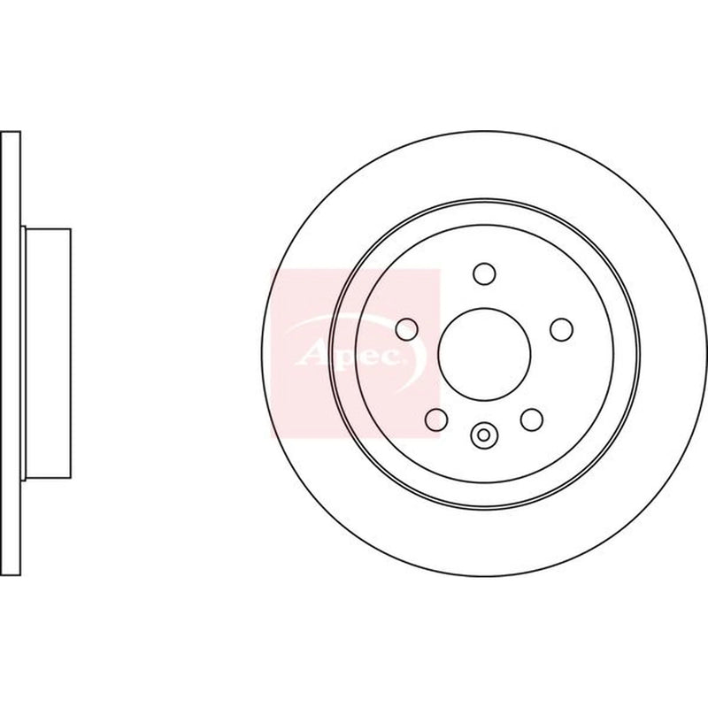 Apec 2 x Solid Rear Brake Discs DSK3193