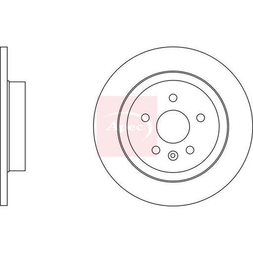 Apec 2 x Solid Rear Brake Discs DSK3193