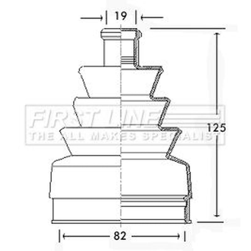First Line Drive Shaft Bellow Kit Front L FCB2249