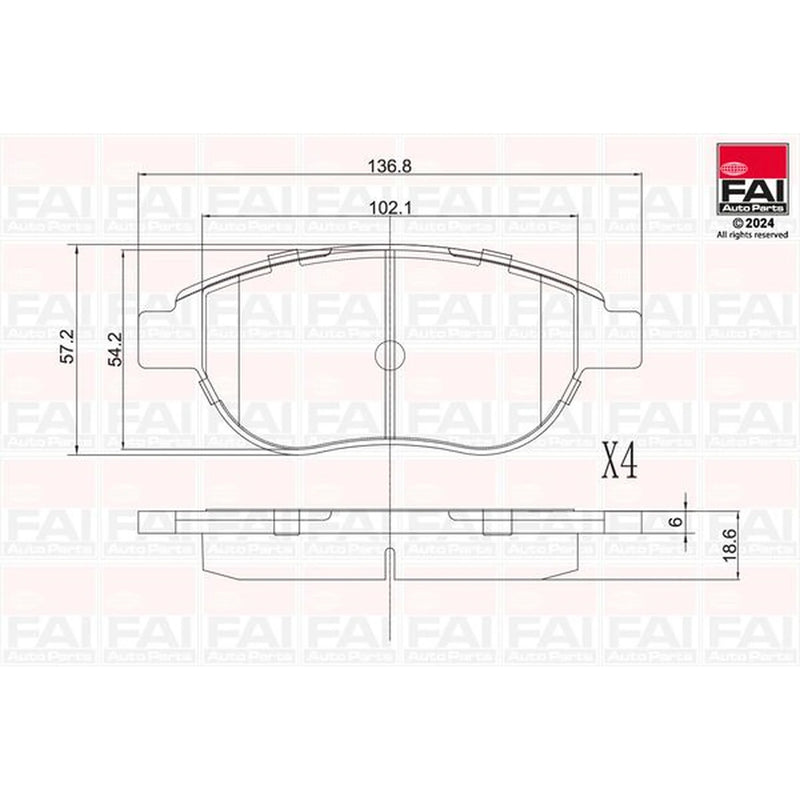 FAI Front Brake Pad Set BP161