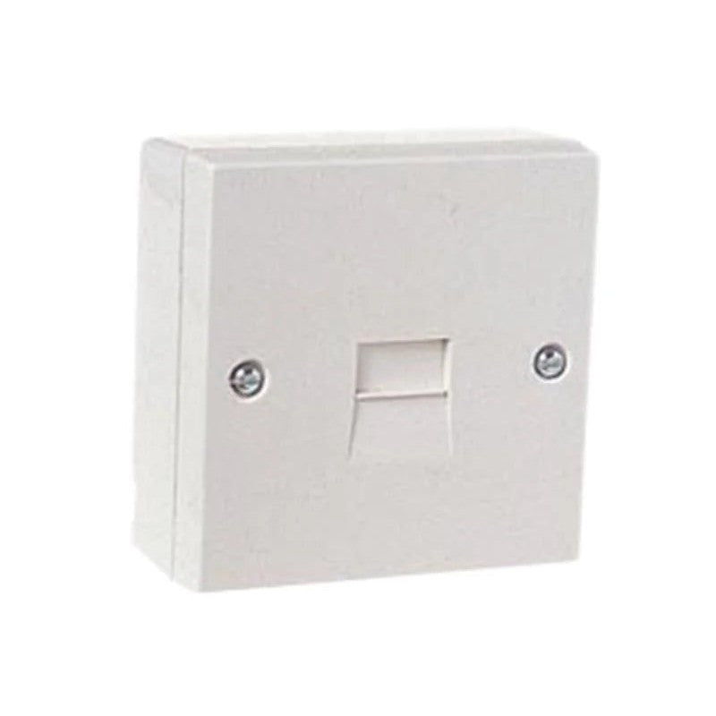 Dencon Telephone Socket 1 Way White - 7201