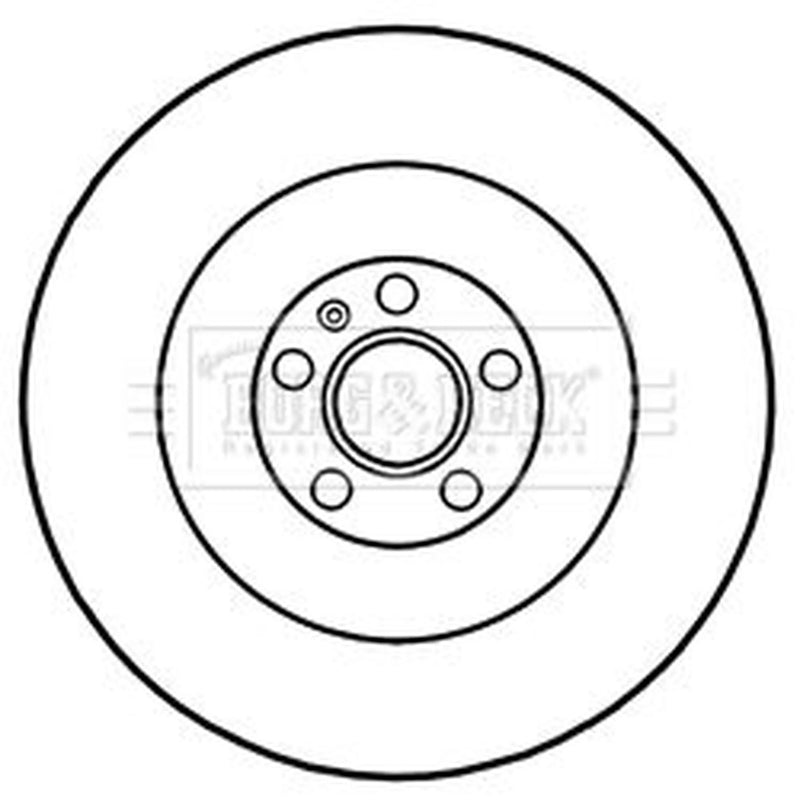 Borg & Beck 2 x Vented Front Brake Discs BBD6050S
