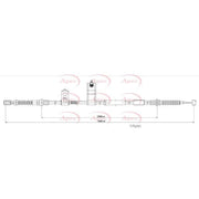 Apec Handbrake Cable Right Rear CAB1860