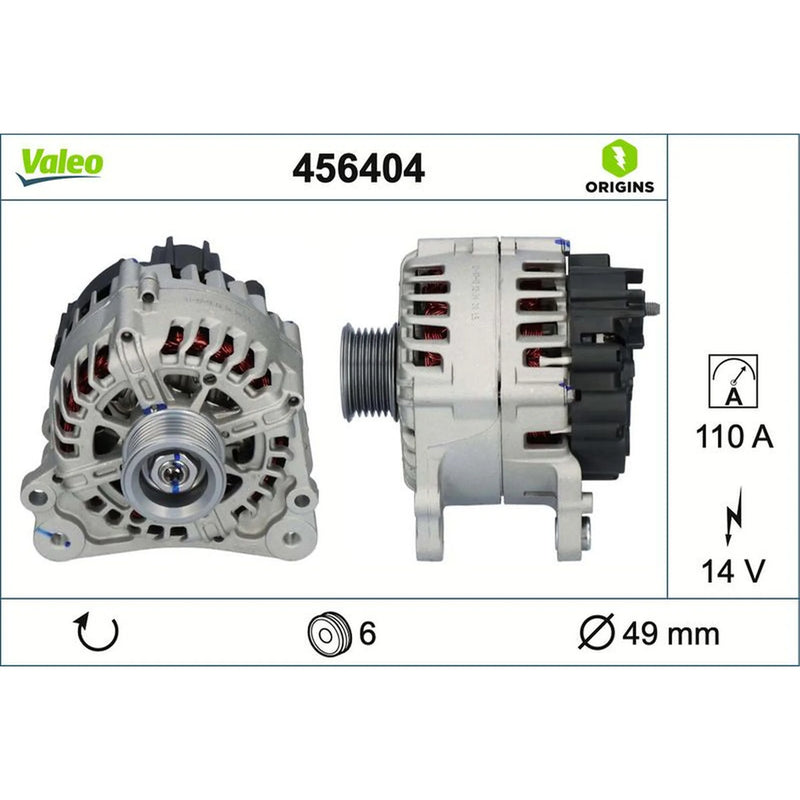 Valeo Car Alternator 12V 456404