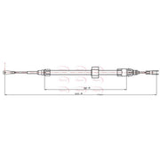Apec Handbrake Cable Front CAB1286