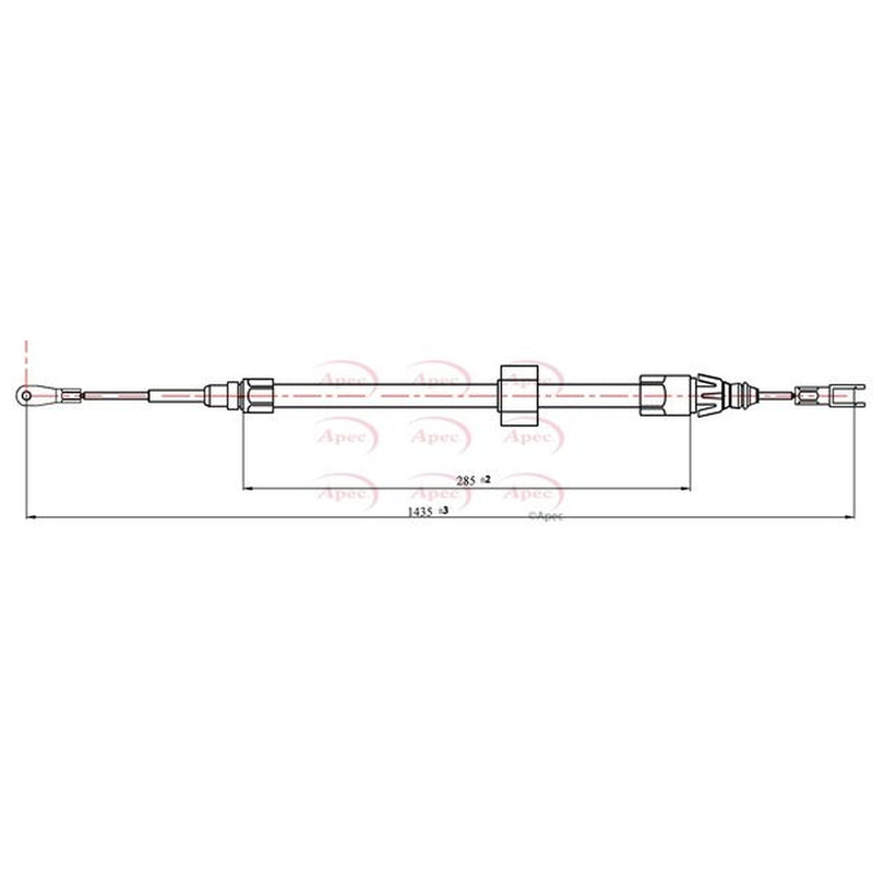 Apec Handbrake Cable Front CAB1286