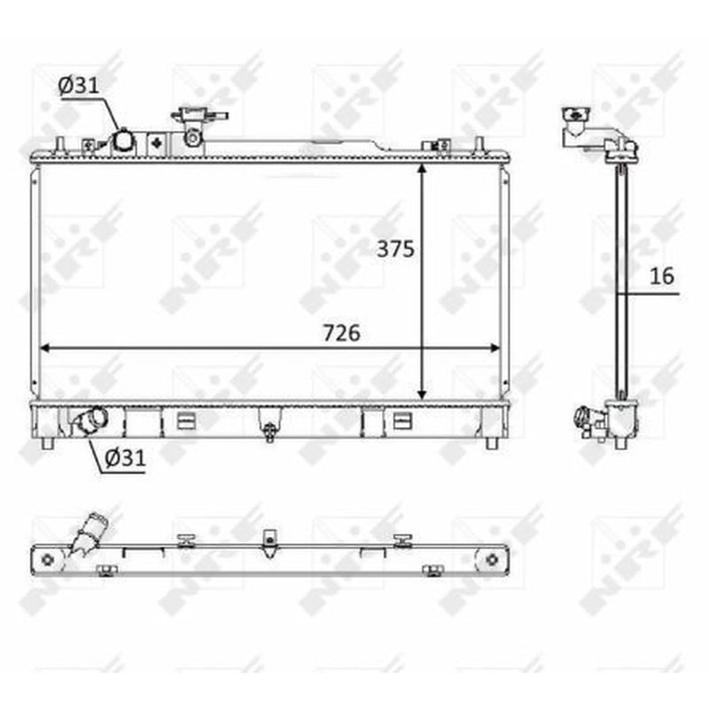 NRF Engine Radiator 58393