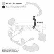 Borg & Beck Intercooler Turbo Charge Air Hose BTH1215