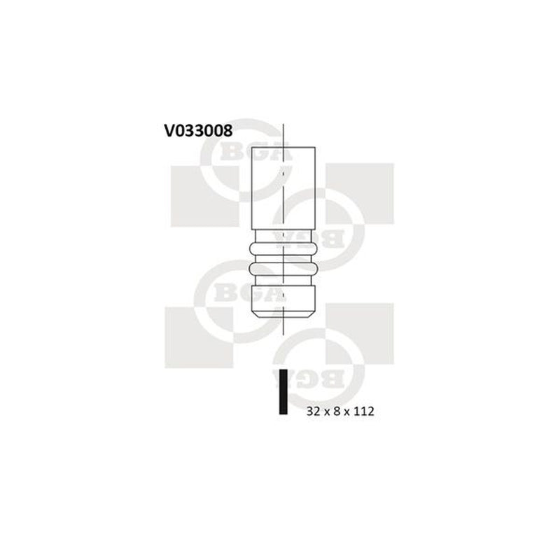 BGA Engine Exhaust Valve 32mm Head V033008