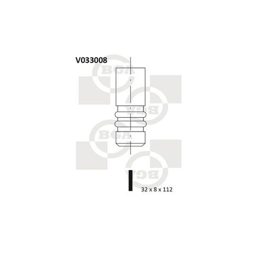 BGA Engine Exhaust Valve 32mm Head V033008