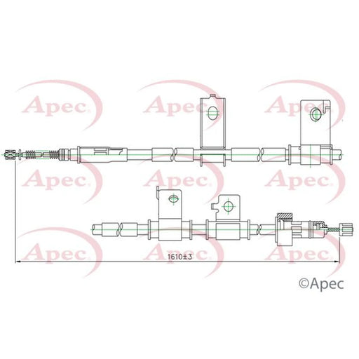 Apec Handbrake Cable Left Rear CAB1229