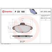 Brembo 4 x Front Brake Pad Set P23160