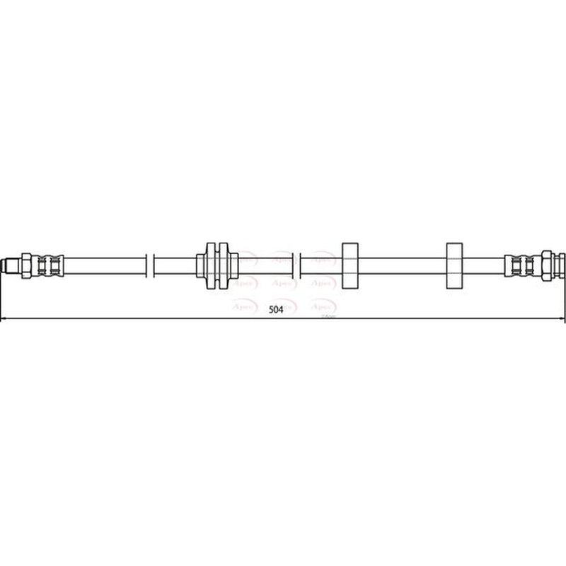 Apec Brake Hydraulic Hose Line Front HOS3657