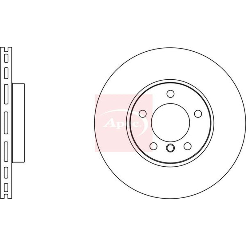 Apec 2 x Vented Front Brake Discs DSK2705