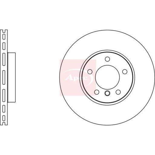 Apec 2 x Vented Front Brake Discs DSK2705