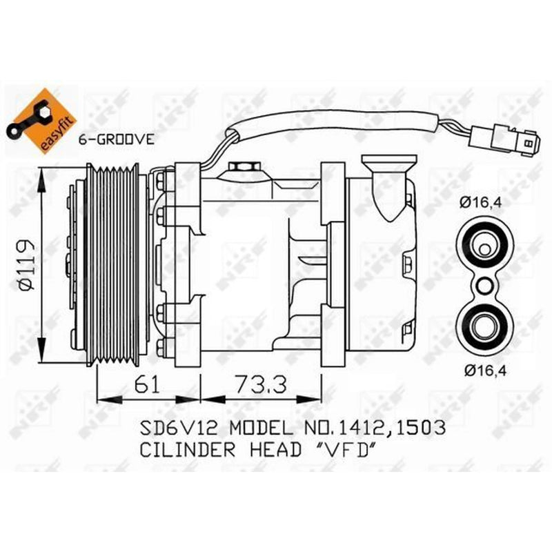 NRF Air Conditioning Compressor 32275