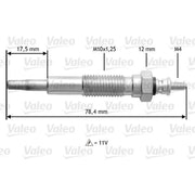 Valeo Diesel Engine Glow Plug 345214