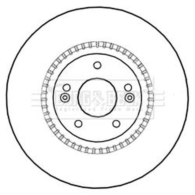 Borg & Beck 2 x Vented Front Brake Discs BBD5993S