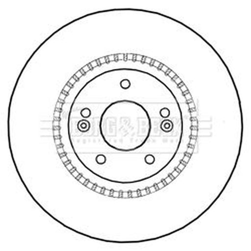 Borg & Beck 2 x Vented Front Brake Discs BBD5993S