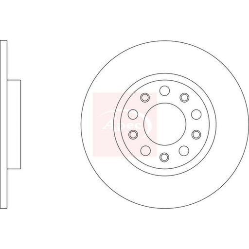 Apec 2 x Solid Rear Brake Discs DSK3549