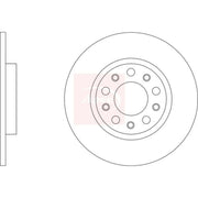 Apec 2 x Solid Rear Brake Discs DSK3419