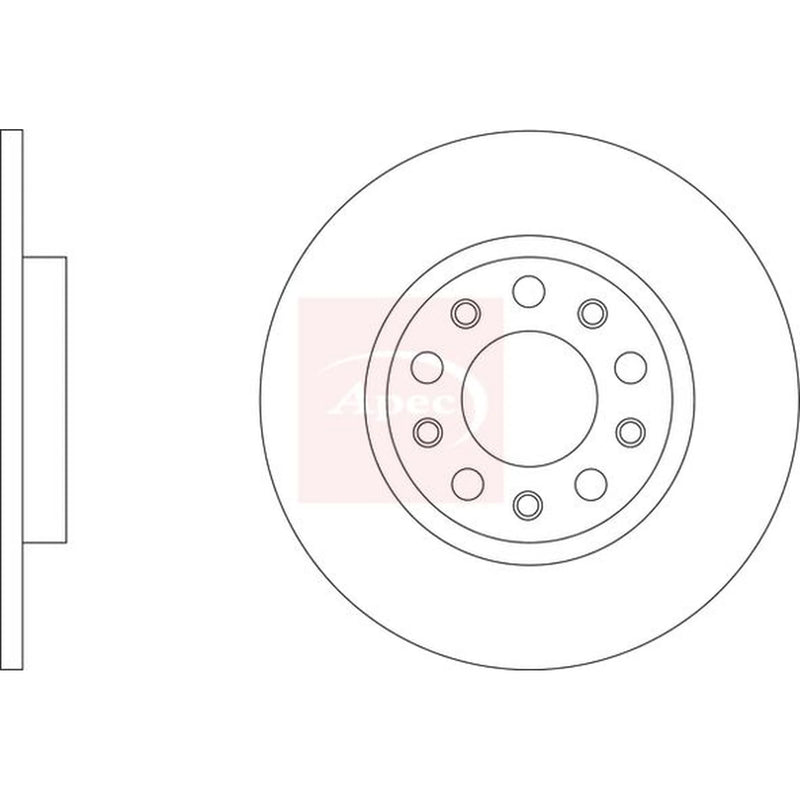 Apec 2 x Solid Rear Brake Discs DSK3419