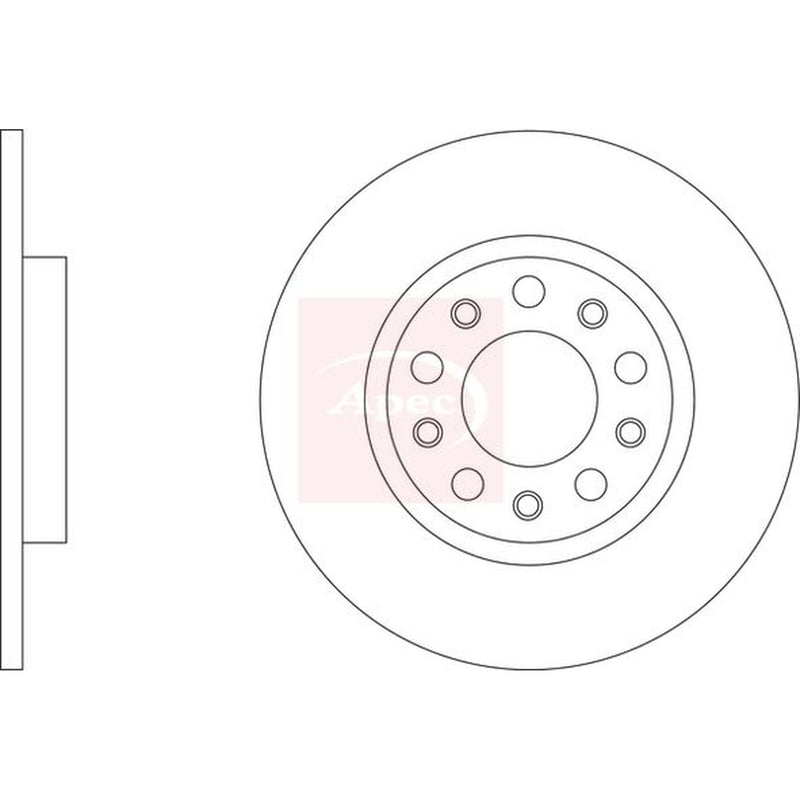 Apec 2 x Solid Rear Brake Discs DSK3419