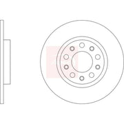Apec 2 x Solid Rear Brake Discs DSK3549