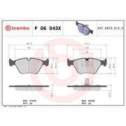 Brembo 4 x Front Brake Pad Set P06043X