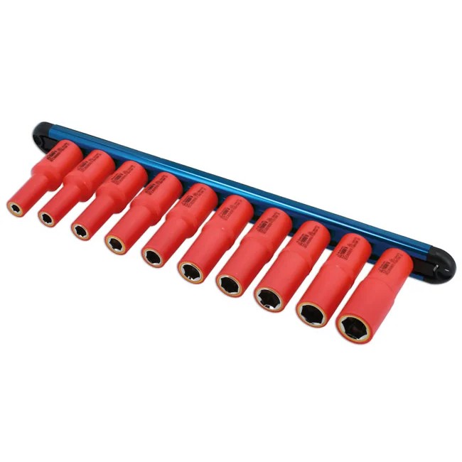 Laser Tools VDE Insulated Socket Set 6-15mm 3/8"D 10pc - PL