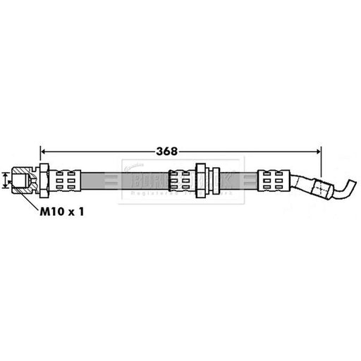Borg & Beck Brake Hydraulic Hose Line Rear Right BBH7402