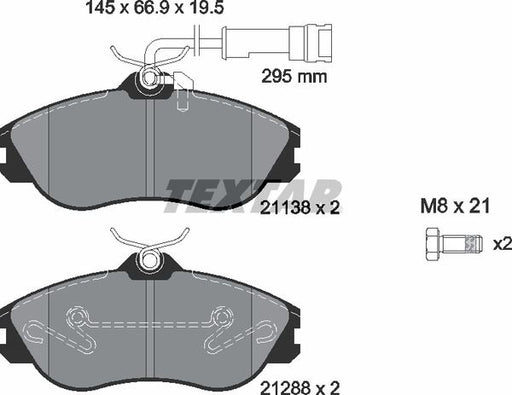 TEXTAR 2113802 Brake Pad Set Front Fits Audi 100 200 80 90 Cabriolet Coupe TEXTAR - Town Parts