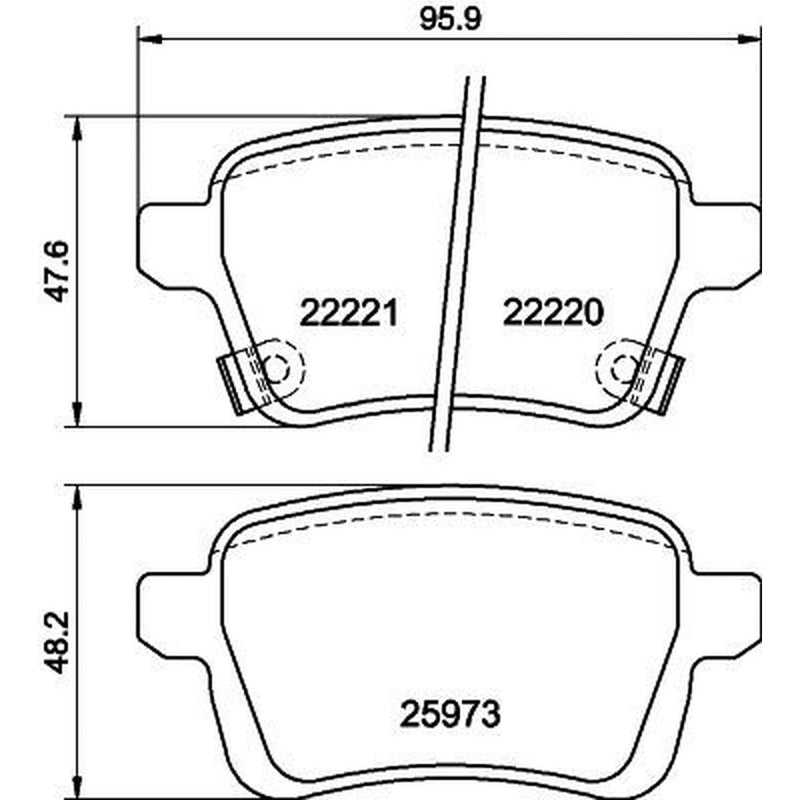 Mintex Rear Brake Pad Set MDB3820