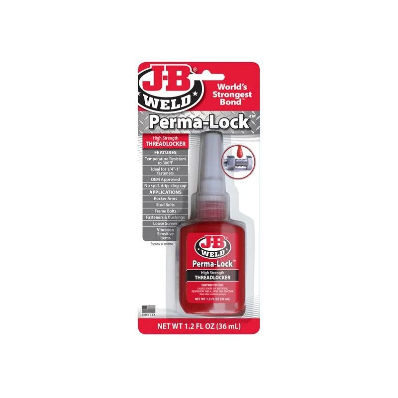 J-B Weld Perma-lock Red High High Strength Threadlocker 36ml - 27136UK