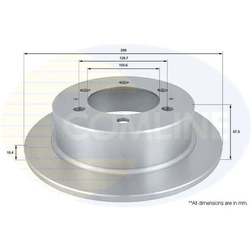 Comline 2 x Solid Rear Brake Discs ADC1016