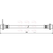 Apec Brake Hydraulic Hose Line Rear Left HOS3910