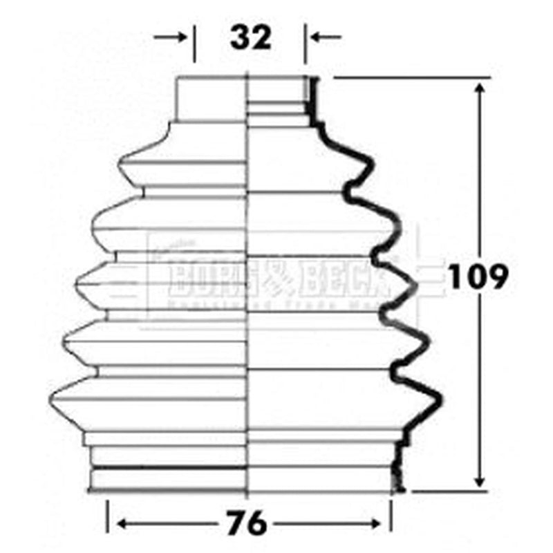 Borg & Beck Drive Shaft Bellow Kit Front Left Thermop BCB6091