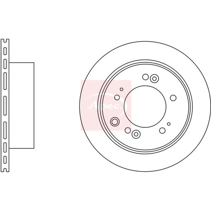 Apec 2 x Vented Rear Brake Discs DSK2784